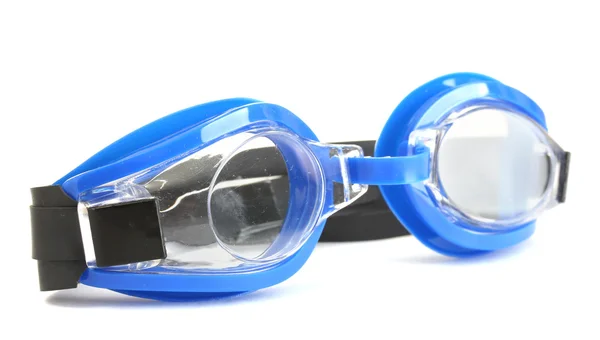 Gafas de natación azules aisladas en blanco —  Fotos de Stock