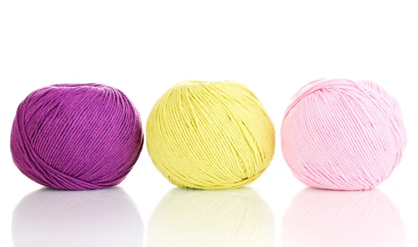 Knitting yarn isolated on white — Stock Photo, Image