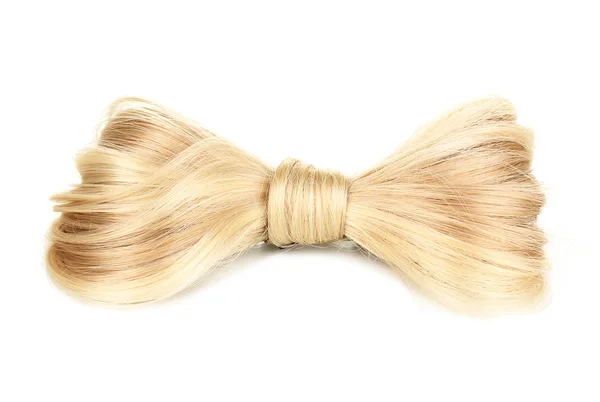 Glänzende blonde Haarnadel isoliert auf weiß — Stockfoto