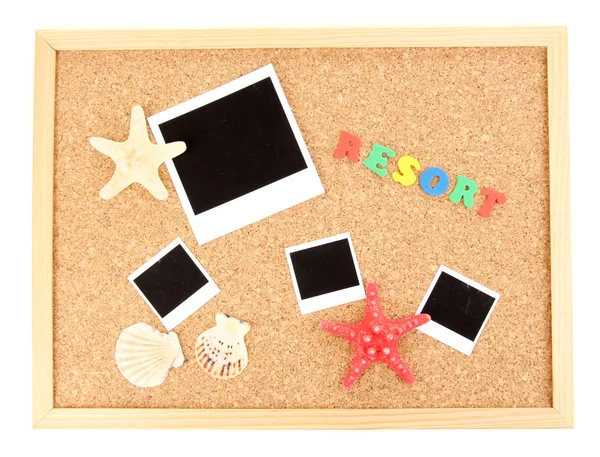 Cork board with commemorative notes — Stock Photo, Image