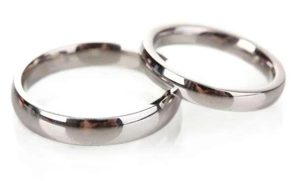 Wedding rings isolated on white — Stock Photo, Image