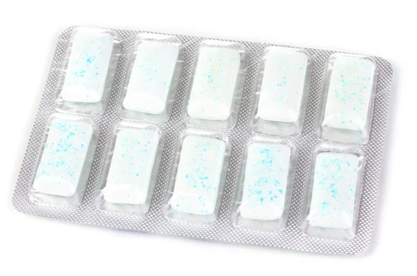 Žvýkačka v balíčku izolované na bílém — Stock fotografie