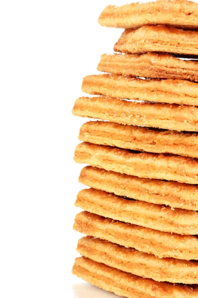 Söta kakor i stacken isolerad på vit — Stockfoto