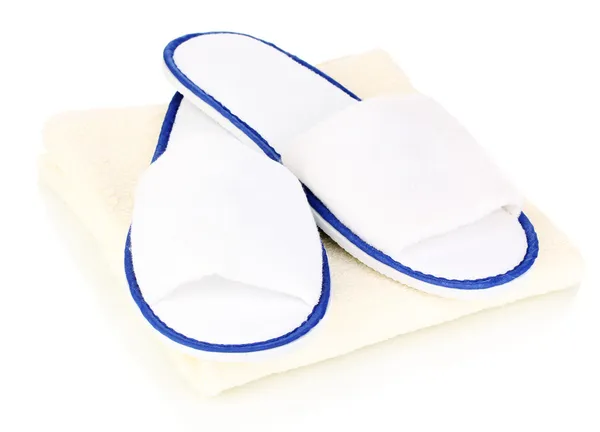 Pantofole isolate su bianco — Foto Stock