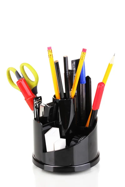 Holder for pencils isolated on white — Stock Photo, Image