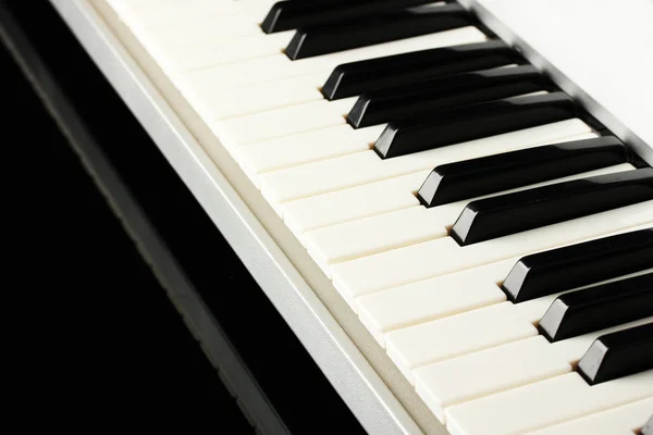 Фон клавіатури піаніно, крупним планом — стокове фото
