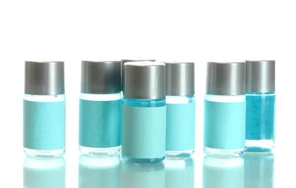 Botellas cosméticas, aisladas en blanco — Foto de Stock