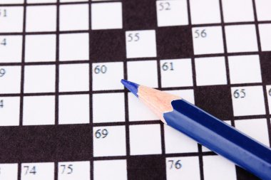 Crossword puzzle close-up clipart