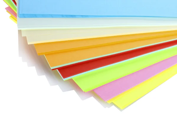 Bright colorful paper isolated on white — Stock Photo, Image