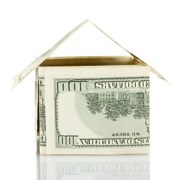 Dollar casa isolada no fundo branco close-up — Fotografia de Stock