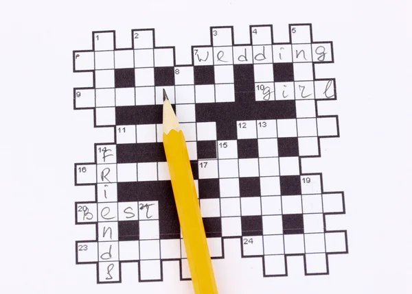 クロスワード パズルのクローズ アップ — ストック写真