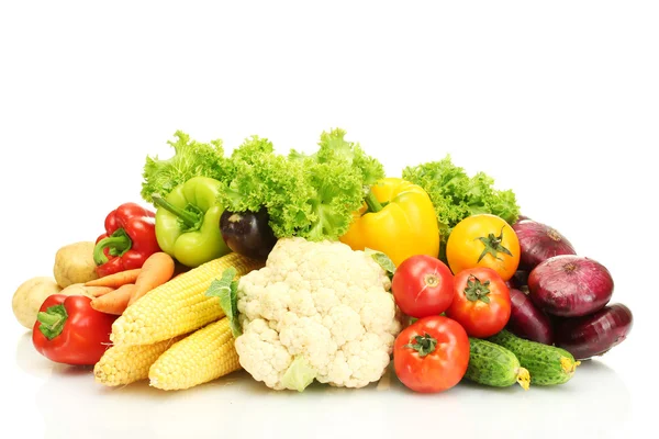흰 채소를 분리 한 신선 한 야채 — 스톡 사진