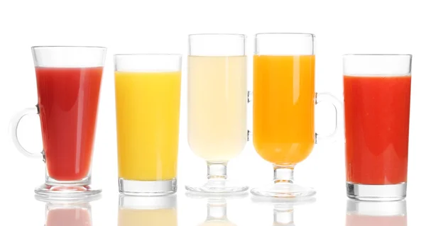 Tropisk juice i glasen isolerad på vit — Stockfoto