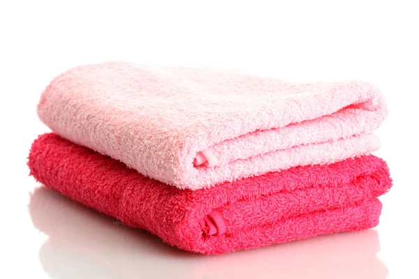 Bright towels, isolated on white — Stock Photo, Image