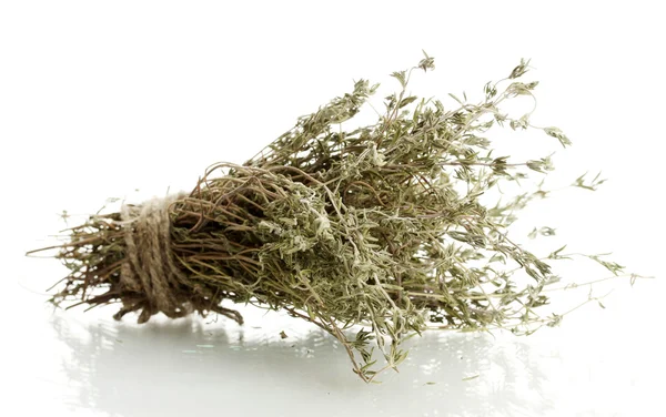 Сушеная трава, изолированная на белом — стоковое фото