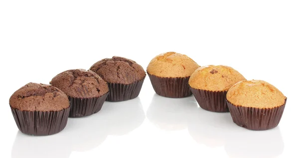 stock image Fresh muffins isolated on white