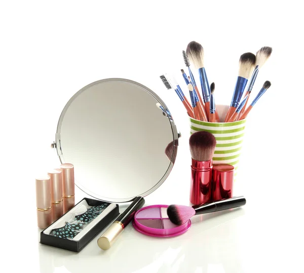 Kosmetické zrcadla izolovaných na bílém — Stock fotografie