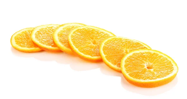 Apelsiner närbild isolerad på vit — Stockfoto