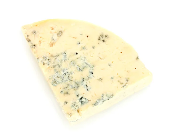 チーズ型クローズ アップ ホワイト バック グラウンド上に分離されて — Stockfoto