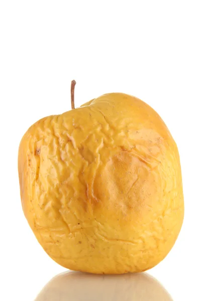 Gult äpple som problem hud begrepp, isolerad på vit — Stockfoto