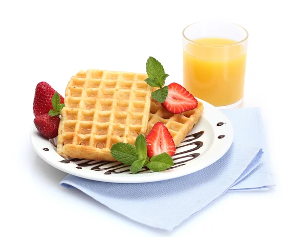 Light breakfast isolated on white — Stock Photo, Image