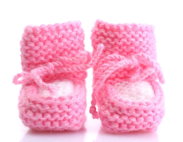 Stivali rosa bambino isolato su bianco — Foto Stock