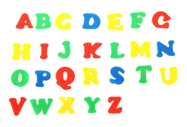 Engelse alfabet, geïsoleerd op wit — Stockfoto