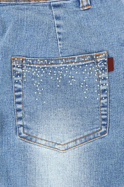Blue jeans with pocket closeup — Stock Photo, Image