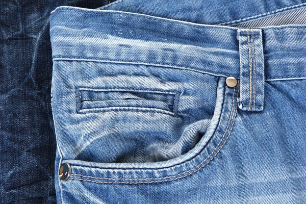 多くのジーンズのクローズ アップ — ストック写真