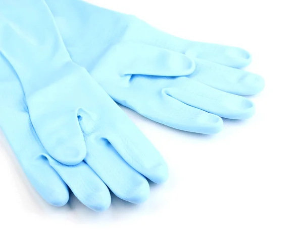 Färg rengöring handskar isolerad på vit — Stockfoto