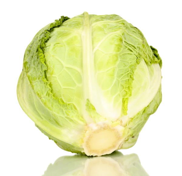 Fresh cabbage isolated on white — Stock Photo, Image