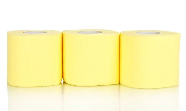 Rollos de papel higiénico aislados en blanco —  Fotos de Stock