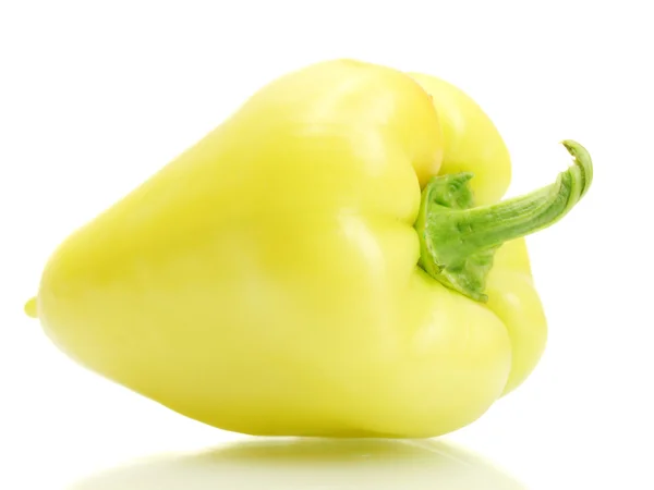 Fresh green paprika isolated on white — Stock Photo, Image