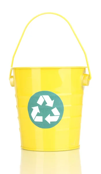 Reciclagem bin isolado em branco — Fotografia de Stock
