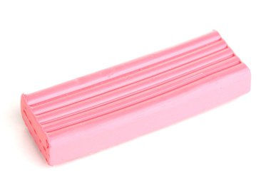 Çocuk parlak hamuru üzerine beyaz izole