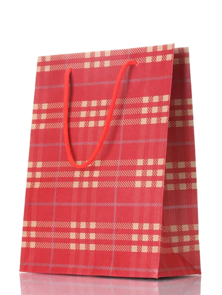 Paper shopping bag isolated on white — Stock Photo, Image