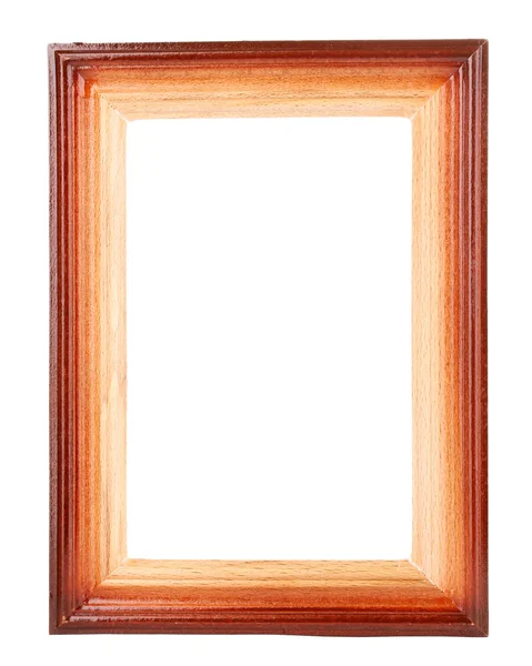 Dřevěný rám izolovaný na bílém — Stock fotografie
