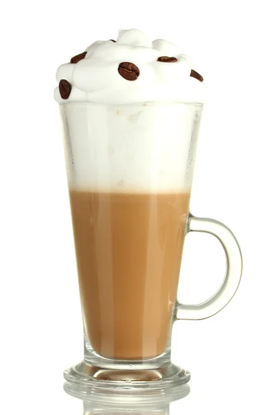 杯新鲜咖啡鸡尾酒上白色隔离 — 图库照片