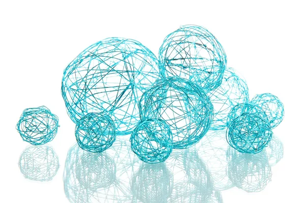 Hermosas bolas decorativas, aisladas en blanco — Foto de Stock