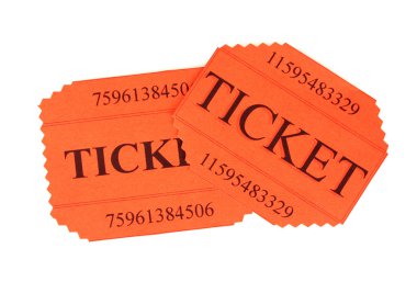 Colorful tickets isolated on white clipart