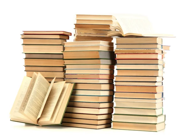Libros antiguos aislados en blanco — Foto de Stock