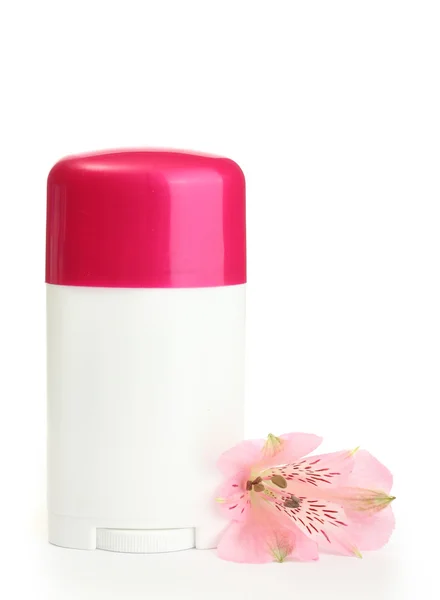 Désodorisant avec fleur isolé sur blanc — Photo