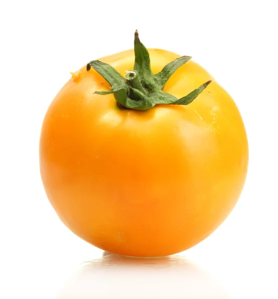 Yellow tomato isolated on white — Stock Photo, Image