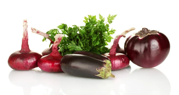 Фіолетові овочі ізольовані на білому — стокове фото