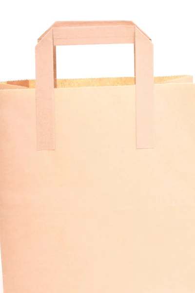 Izole kahverengi hediye çanta alışveriş — Stok fotoğraf