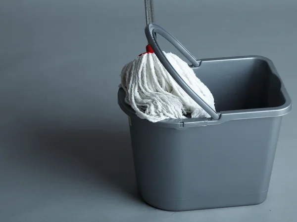 Industrial mop and bucket — Stock Photo, Image