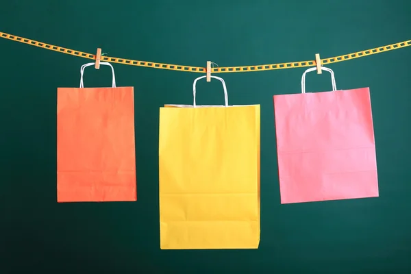 Nakupovat papírové dárkové tašky — Stock fotografie