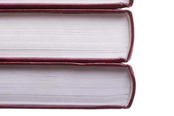 Isolerade röda högen böcker — Stockfoto