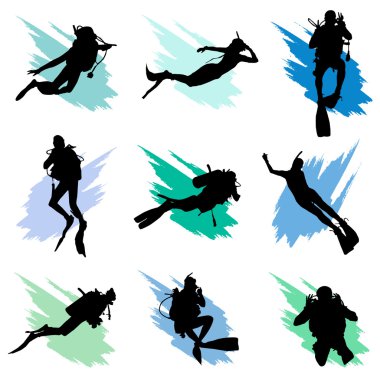 Scuba diving clipart