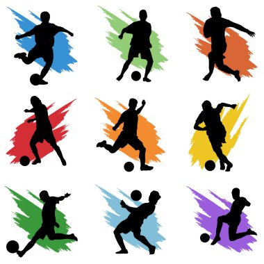 Soccer silhouette clipart